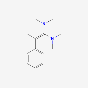 molecular formula C13H20N2 B14553714 N~1~,N~1~,N'~1~,N'~1~-Tetramethyl-2-phenylprop-1-ene-1,1-diamine CAS No. 62133-87-3