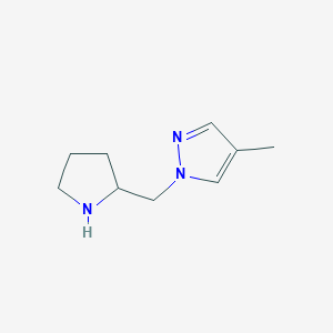 4-methyl-1-(pyrrolidin-2-ylmethyl)-1H-pyrazole