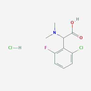 molecular formula C10H12Cl2FNO2 B1455379 2-(2-Chloro-6-fluorophenyl)-2-(dimethylamino)acetic acid hydrochloride CAS No. 1334145-93-5