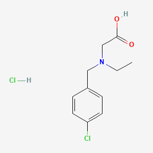 molecular formula C11H15Cl2NO2 B1455382 2-{[(4-Chlorophenyl)methyl](ethyl)amino}acetic acid hydrochloride CAS No. 1311317-03-9