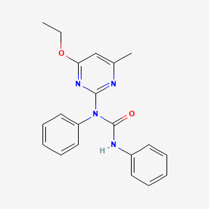 molecular formula C20H20N4O2 B14553826 N-(4-Ethoxy-6-methylpyrimidin-2-yl)-N,N'-diphenylurea CAS No. 61766-74-3