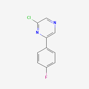 molecular formula C10H6ClFN2 B1455391 2-Chloro-6-(4-fluorophenyl)pyrazine CAS No. 1273550-42-7