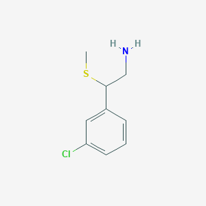 molecular formula C9H12ClNS B1455396 2-(3-氯苯基)-2-(甲硫基)乙胺 CAS No. 1248601-56-0