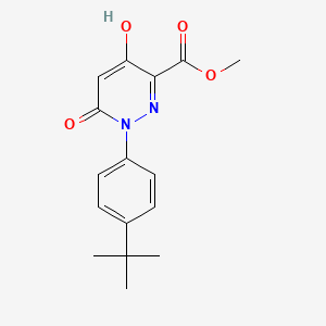 molecular formula C16H18N2O4 B1455399 1-[4-(叔丁基)苯基]-4-羟基-6-氧代-1,6-二氢-3-哒嗪羧酸甲酯 CAS No. 303150-38-1