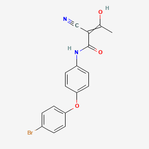 molecular formula C17H13BrN2O3 B14553998 N-[4-(4-Bromophenoxy)phenyl]-2-cyano-3-hydroxybut-2-enamide CAS No. 62004-32-4