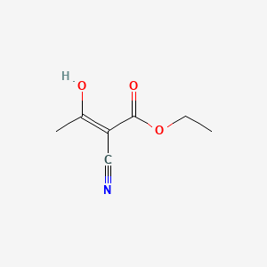 molecular formula C7H9NO3 B1455400 Ethyl 2-cyano-3-hydroxybut-2-enoate CAS No. 87853-82-5