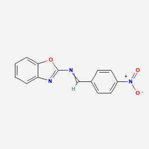 molecular formula C14H9N3O3 B14554019 N-(1,3-Benzoxazol-2-yl)-1-(4-nitrophenyl)methanimine CAS No. 61820-60-8