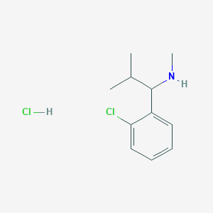 molecular formula C11H17Cl2N B1455402 [1-(2-Chlorophenyl)-2-methylpropyl](methyl)amine hydrochloride CAS No. 1306604-66-9