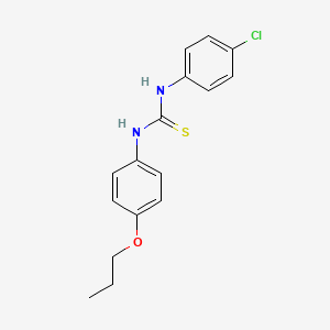 molecular formula C16H17ClN2OS B14554028 N-(4-Chlorophenyl)-N'-(4-propoxyphenyl)thiourea CAS No. 62178-47-6