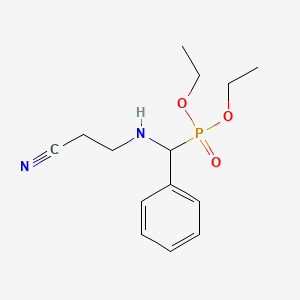 molecular formula C14H21N2O3P B14554042 Diethyl {[(2-cyanoethyl)amino](phenyl)methyl}phosphonate CAS No. 61739-20-6