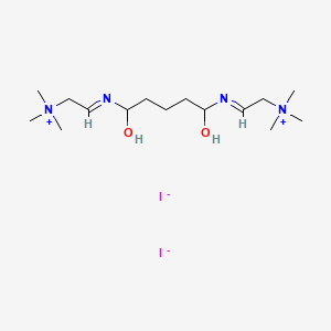 molecular formula C15H34I2N4O2 B14554046 Ammonium, glutarylbis(iminoethylene)bis(trimethyl-, diiodide CAS No. 62055-15-6