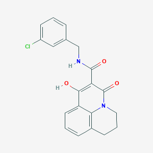 molecular formula C20H17ClN2O3 B1455405 N-(3-chlorobenzyl)-7-hydroxy-5-oxo-2,3-dihydro-1H,5H-pyrido[3,2,1-ij]quinoline-6-carboxamide CAS No. 339020-53-0