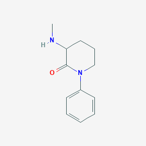molecular formula C12H16N2O B1455407 3-(甲基氨基)-1-苯基哌啶-2-酮 CAS No. 1311313-94-6