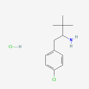 molecular formula C12H19Cl2N B1455408 1-(4-Chlorophenyl)-3,3-dimethylbutan-2-amine hydrochloride CAS No. 1311318-46-3