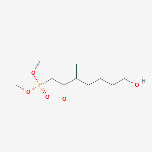 molecular formula C10H21O5P B14554086 Dimethyl (7-hydroxy-3-methyl-2-oxoheptyl)phosphonate CAS No. 62091-98-9