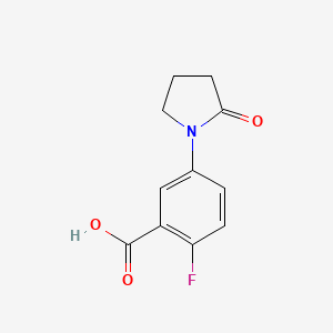 molecular formula C11H10FNO3 B1455409 2-Fluoro-5-(2-oxopyrrolidin-1-yl)benzoic acid CAS No. 1184109-81-6