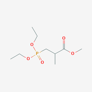 molecular formula C9H19O5P B14554104 Methyl 3-(diethoxyphosphoryl)-2-methylpropanoate CAS No. 61743-13-3