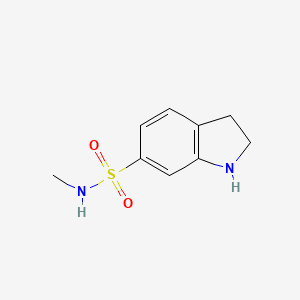 molecular formula C9H12N2O2S B1455411 N-methyl-2,3-dihydro-1H-indole-6-sulfonamide CAS No. 1300027-05-7