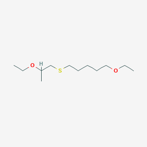 molecular formula C12H26O2S B14554120 Pentane, 1-ethoxy-5-[(2-ethoxypropyl)thio]- CAS No. 62162-12-3