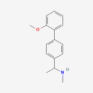 molecular formula C16H19NO B1455413 {1-[4-(2-Methoxyphenyl)phenyl]ethyl}(methyl)amine CAS No. 1179138-52-3
