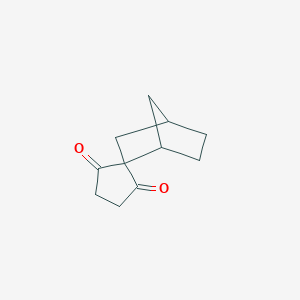 molecular formula C11H14O2 B14554137 Spiro[bicyclo[2.2.1]heptane-2,1'-cyclopentane]-2',5'-dione CAS No. 62248-58-2