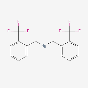 molecular formula C16H12F6Hg B14554138 Bis{[2-(trifluoromethyl)phenyl]methyl}mercury CAS No. 61732-36-3