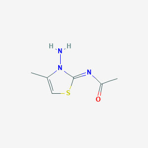 molecular formula C6H9N3OS B14554153 N-(3-Amino-4-methyl-1,3-thiazol-2(3H)-ylidene)acetamide CAS No. 62032-95-5