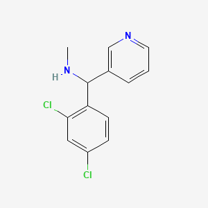 molecular formula C13H12Cl2N2 B1455417 [(2,4-Dichlorophenyl)(pyridin-3-yl)methyl](methyl)amine CAS No. 1306225-07-9
