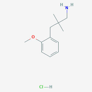molecular formula C12H20ClNO B1455418 3-(2-Methoxyphenyl)-2,2-dimethylpropan-1-amine hydrochloride CAS No. 1306603-68-8