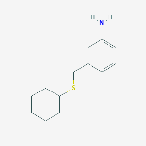 molecular formula C13H19NS B1455422 3-[(Cyclohexylsulfanyl)methyl]aniline CAS No. 1184225-27-1
