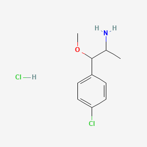 molecular formula C10H15Cl2NO B1455423 1-(4-氯苯基)-1-甲氧基丙烷-2-胺盐酸盐 CAS No. 1334146-99-4