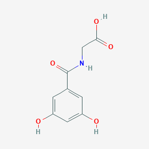 molecular formula C9H9NO5 B14554253 N-(3,5-Dihydroxybenzoyl)glycine CAS No. 62098-73-1