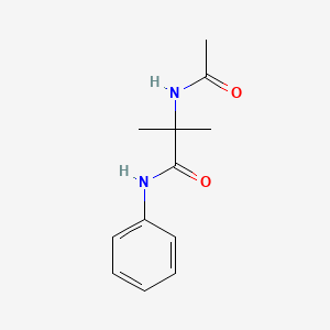 molecular formula C12H16N2O2 B14554277 N~2~-Acetyl-2-methyl-N-phenylalaninamide CAS No. 61654-26-0