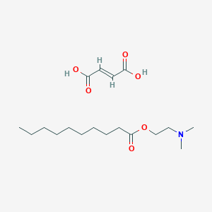 molecular formula C14H29NO2.C4H4O4 B145543 Decanoic acid, 2-(dimethylamino)ethyl ester, (Z)-2-butenedioate (1:1) CAS No. 129320-09-8