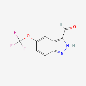 molecular formula C9H5F3N2O2 B1455430 5-(trifluoromethoxy)-1H-indazole-3-carbaldehyde CAS No. 1082040-40-1
