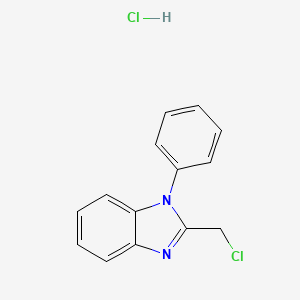 molecular formula C14H12Cl2N2 B1455432 2-Chloromethyl-1-phenyl-1H-benzoimidazole hydrochloride CAS No. 1187932-60-0