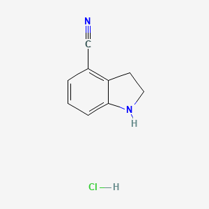 molecular formula C9H9ClN2 B1455433 吲哚-4-甲腈盐酸盐 CAS No. 1187933-20-5