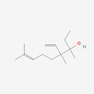 molecular formula C14H26O B14554338 4-Ethenyl-3,4,8-trimethylnon-7-EN-3-OL CAS No. 61685-49-2