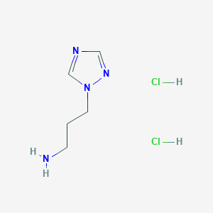 molecular formula C5H12Cl2N4 B1455436 3-(1H-1,2,4-Triazol-1-yl)propan-1-amine dihydrochloride CAS No. 637015-66-8