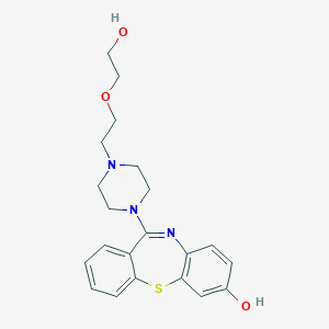 molecular formula C₂₁H₂₅N₃O₃S B145544 7-Hydroxy Quetiapine CAS No. 139079-39-3