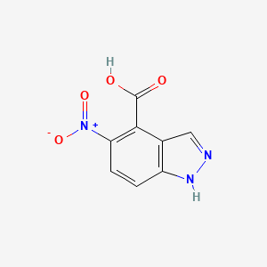 molecular formula C8H5N3O4 B1455441 5-Nitro (1H)indazole-4-carboxylic acid CAS No. 1082041-68-6