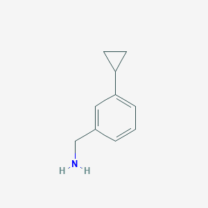 molecular formula C10H13N B1455445 (3-Cyclopropylphenyl)methanamine CAS No. 852877-59-9
