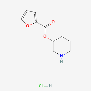 molecular formula C10H14ClNO3 B1455449 3-Piperidinyl 2-furoate hydrochloride CAS No. 1220037-16-0