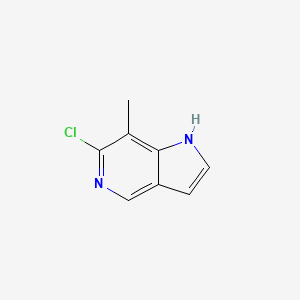 molecular formula C8H7ClN2 B1455454 6-chloro-7-methyl-1H-pyrrolo[3,2-c]pyridine CAS No. 1082040-88-7
