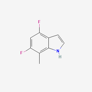 molecular formula C9H7F2N B1455455 4,6-difluoro-7-methyl-1H-indole CAS No. 1167056-29-2