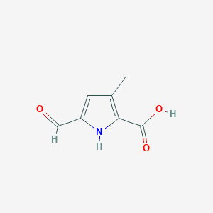 molecular formula C7H7NO3 B145546 5-formyl-3-methyl-1H-pyrrole-2-carboxylic acid CAS No. 134209-74-8
