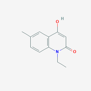 molecular formula C12H13NO2 B1455461 1-乙基-4-羟基-6-甲基喹啉-2(1H)-酮 CAS No. 54675-21-7