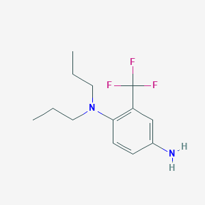molecular formula C13H19F3N2 B1455462 N1,N1-Dipropyl-2-(trifluoromethyl)benzene-1,4-diamine CAS No. 25903-26-8