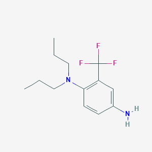 molecular formula C13H19F3N2 B1455462 1-N,1-N-dipropyl-2-(trifluoromethyl)benzene-1,4-diamine CAS No. 25903-26-8