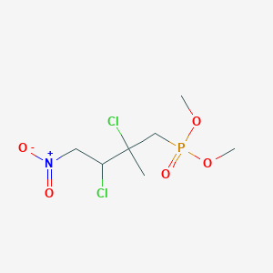 molecular formula C7H14Cl2NO5P B14554672 Dimethyl (2,3-dichloro-2-methyl-4-nitrobutyl)phosphonate CAS No. 61715-89-7